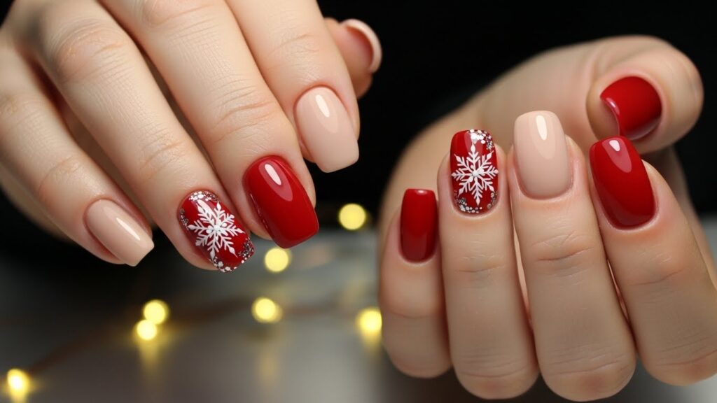 Red & Nude Snowflake Mix