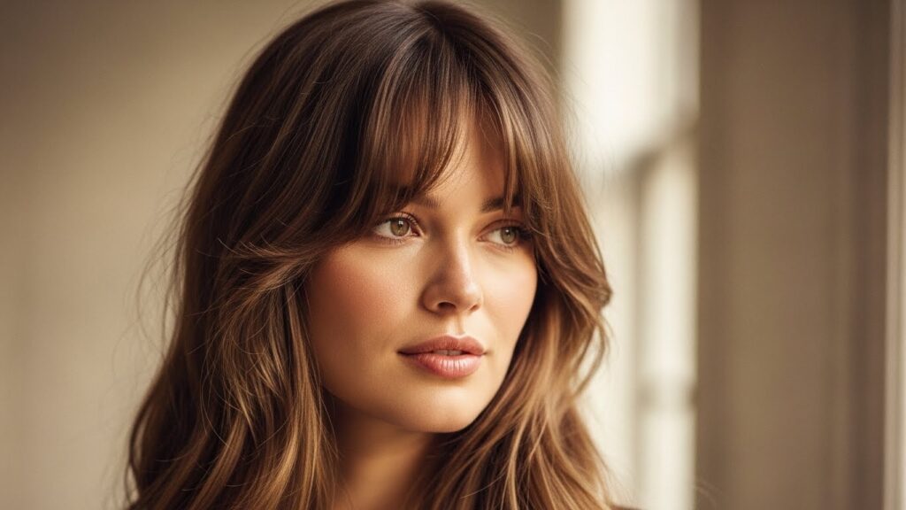 Curtain Bangs with Long Hair