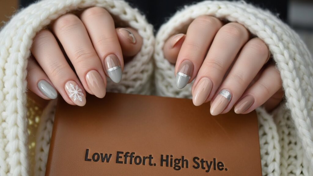 Easy winter nail ideas that look stylish and are low maintenance for busy women.