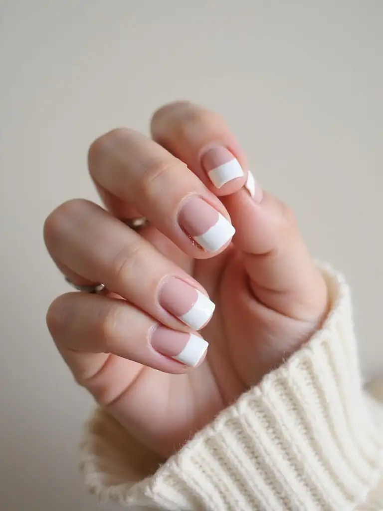 Snowy White French Tips