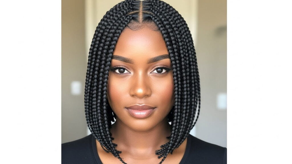 Braided bob hairstyle for Black women