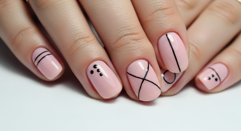 Matte nail designs in muted colors