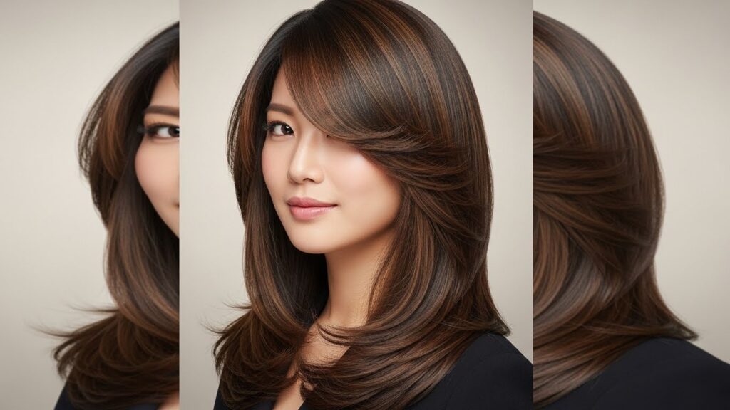 Korean Long Hair With Blended Bangs