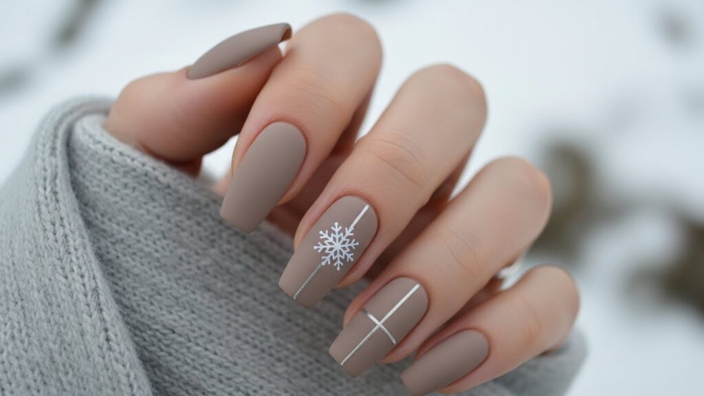  Taupe Coffin Nails